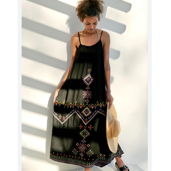 EMBROIDERED MAXI DRESS - Picture 2 of 14